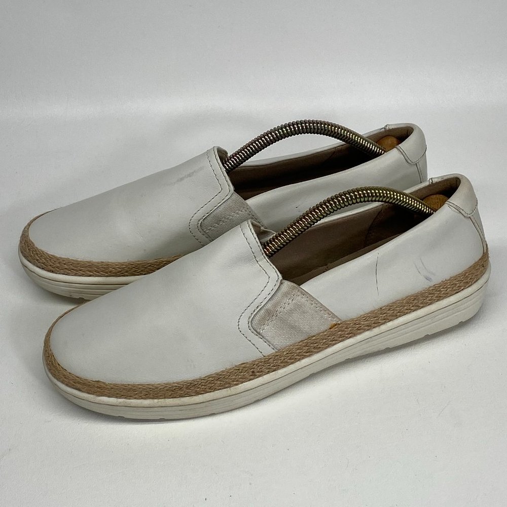 Clarks collection ultimate comfort women's slip on leather shoes Flat SZ 9